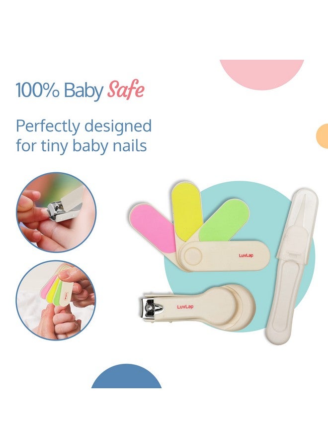 7In1 Baby Grooming Kit,Portable Baby Grooming Kit For New Born Baby,Finger Brush,Hair Brush,Comb,Baby Nail Scissor,Baby Nail Cutter,Tweezer,Nail Filer,Newborn,Infants,Toddlers (White), 1 Count