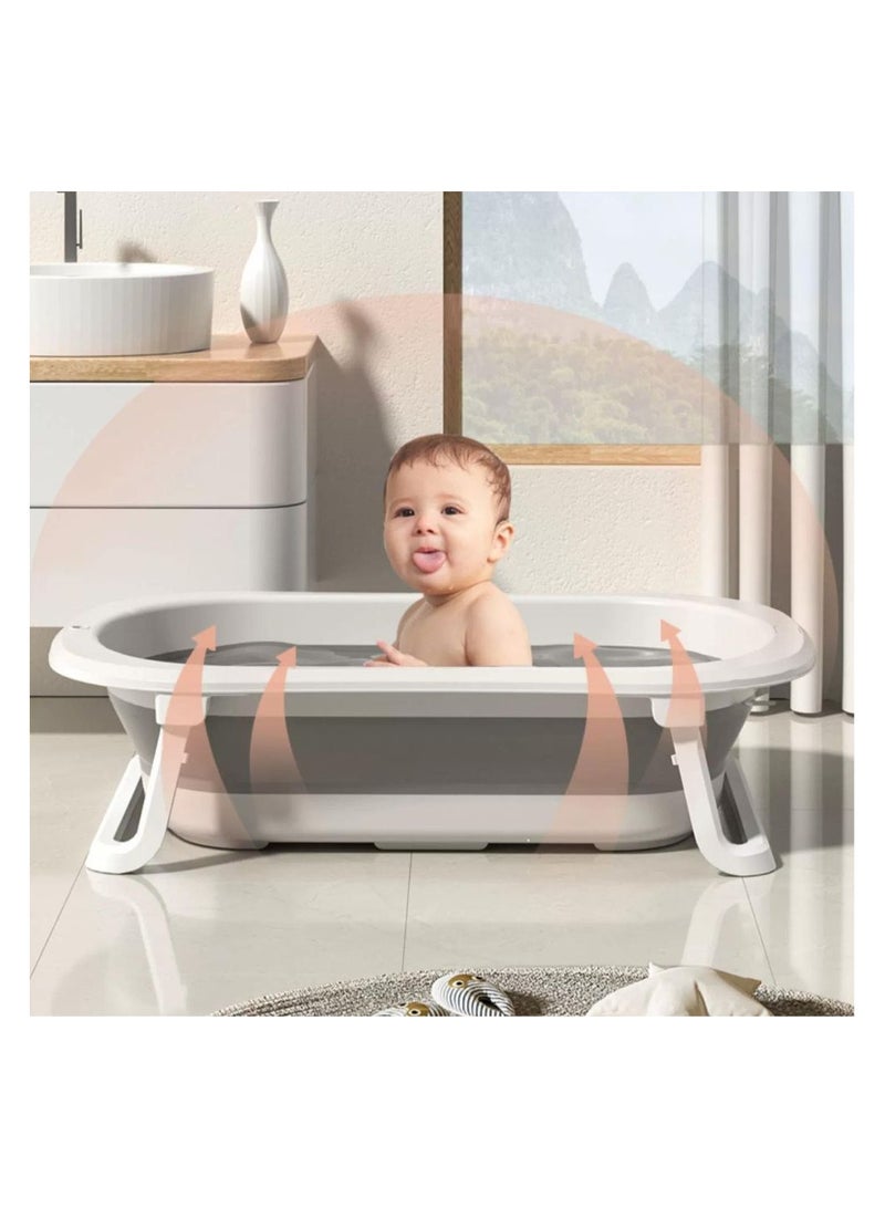 turtees Baby Bathtub Portable With Baby Cushion Tub Anti Slip Proof New Born Toddler Bathing Tub Efficient Maintenance of Temperature