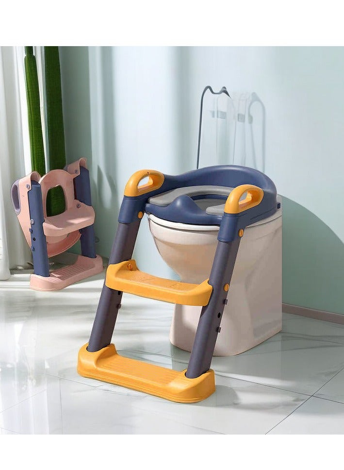 Folding Seat Toilet Trainer Training Seat, Potty Trainer, Toilet Practice, Folding, Step Stool Auxiliary Toilet Seat, Nursery School Teacher Supervised Design