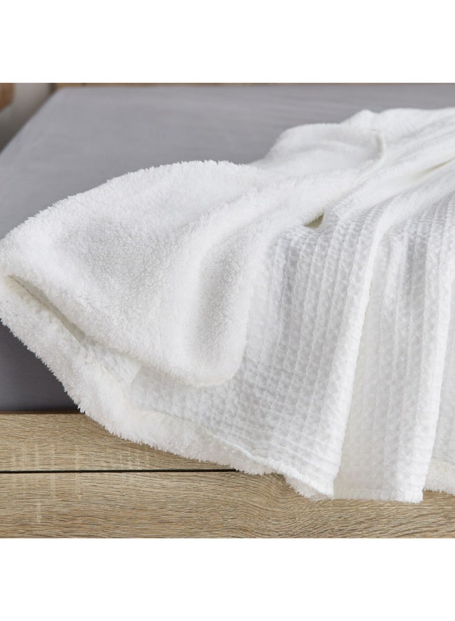 Serene Waffle Double Layer Twin Blanket 150 X 200 Cm