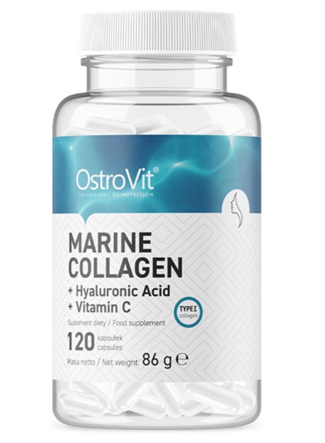 Marine Collagen with Hyaluronic Acid and Vitamin C, 120 capsules