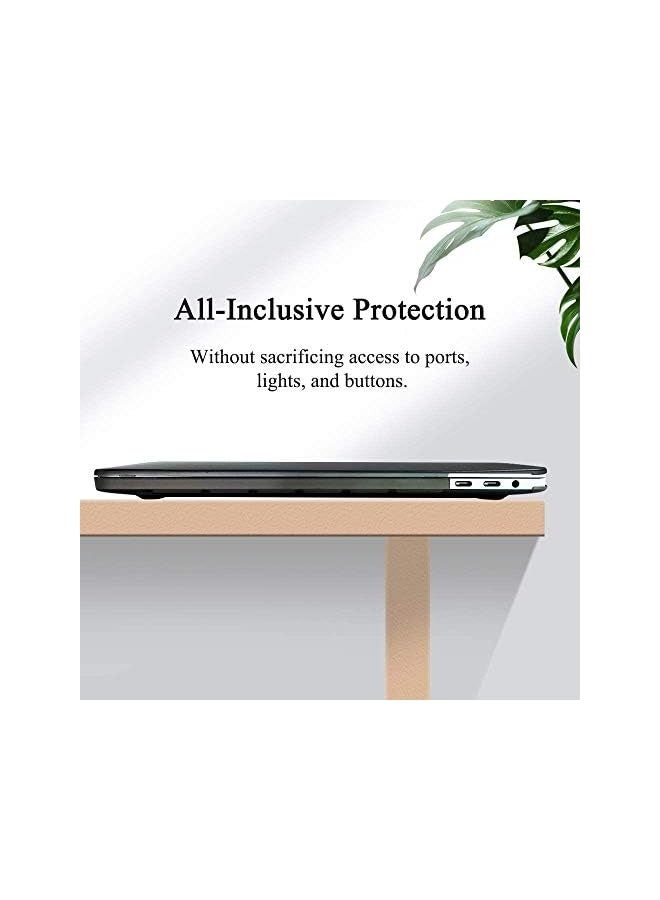 Plastic Hard Shell Cover for MacBook Air 13 Inch, Slim Cover for MacBook Air A2179 A1932, for MacBook Air2020-2018with Keyboard Cover, Screen Protector for MacBook Air Retina with Touch Id, Black.