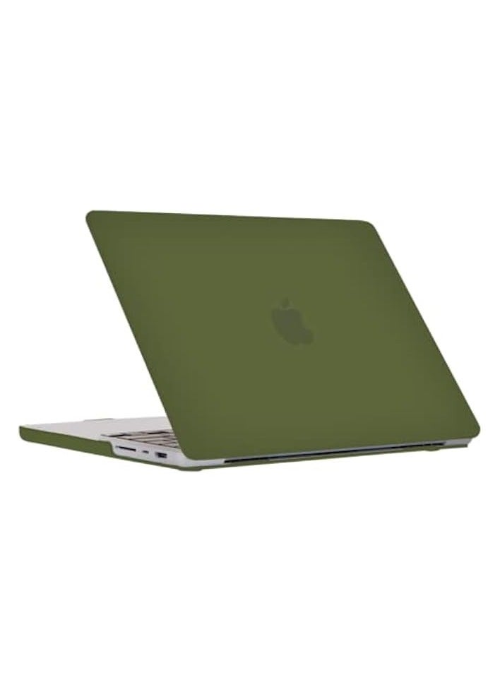 Compatible with Macbook Pro 14 inch Case 2024 2023 2022 2021 Plastic Hard Cover for Mac Pro 14-inch M3 M2 M1 Model A2918 A2992 A2779 A2442 &TPU Keyboard Skin(UAE Layout),Avocado Green