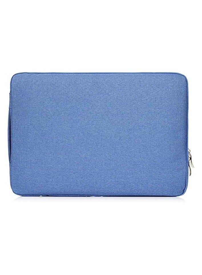 MacBook Pro Sleeve, 15-15.4in Portable Laptop Sleeve Case Cover Briefcases Polyester Carrying Bag Handbag (Blue, 15in)