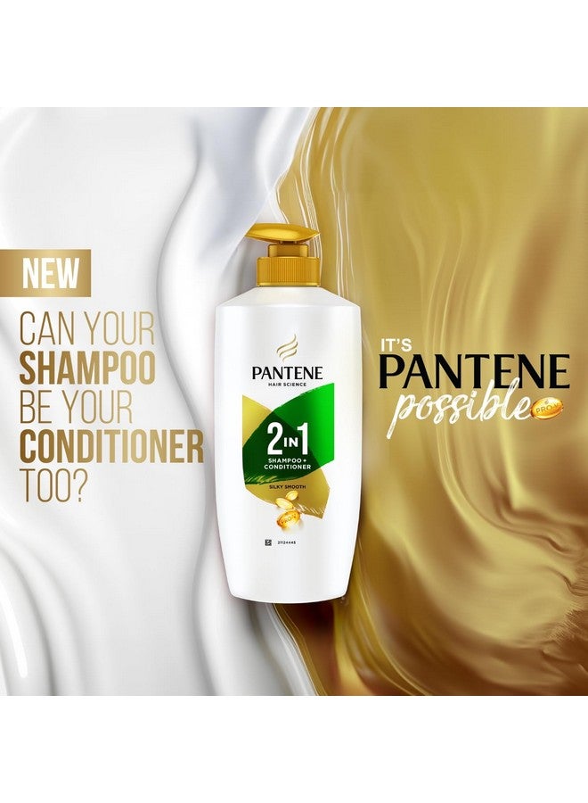 Advanced Hairfall Solution, 2In1 Silky Smooth Care Shampoo + Conditioner, Pack Of 1, 650Ml, Green