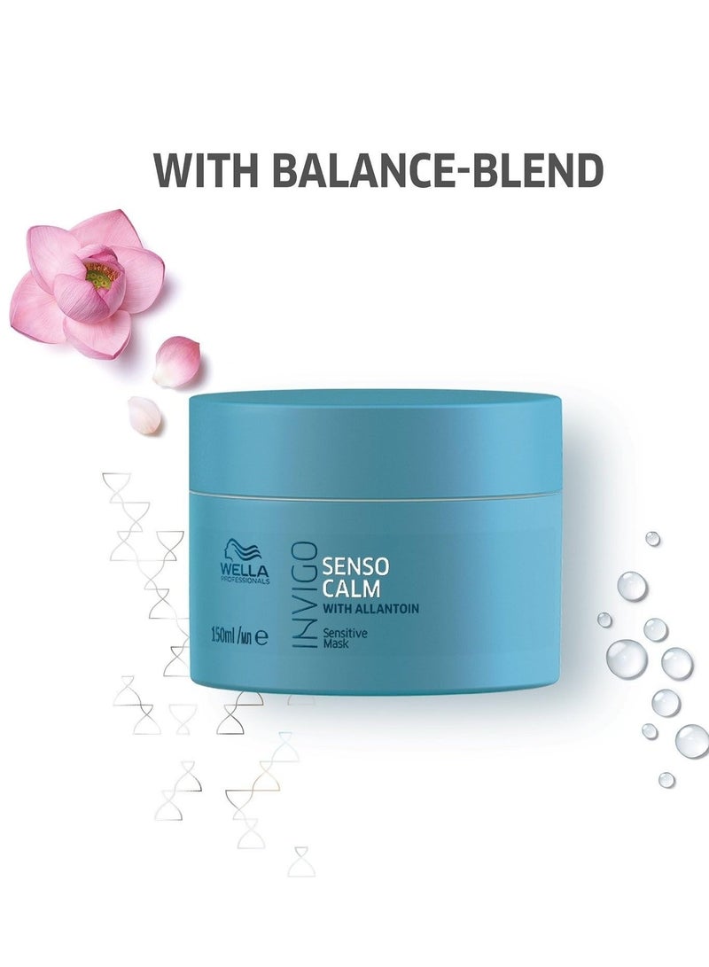 Wella Professionals Invigo Balance Senso Calm Sensitive Hair Mask | 150 ml | Soothing, Calming Hair Treatment for Sensitive Scalp | Fragrance-free Mask