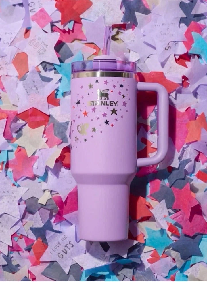 Olivia Rodrigo X Limited Edition Stanley Cup 400z Quencher H2.0 Flowstate Tumbler – SS Vacuum Insulated Cup with Reusable Lid and Straw for Water, lced Tea, Coffee & Smoothies - Perfect Gift ldea