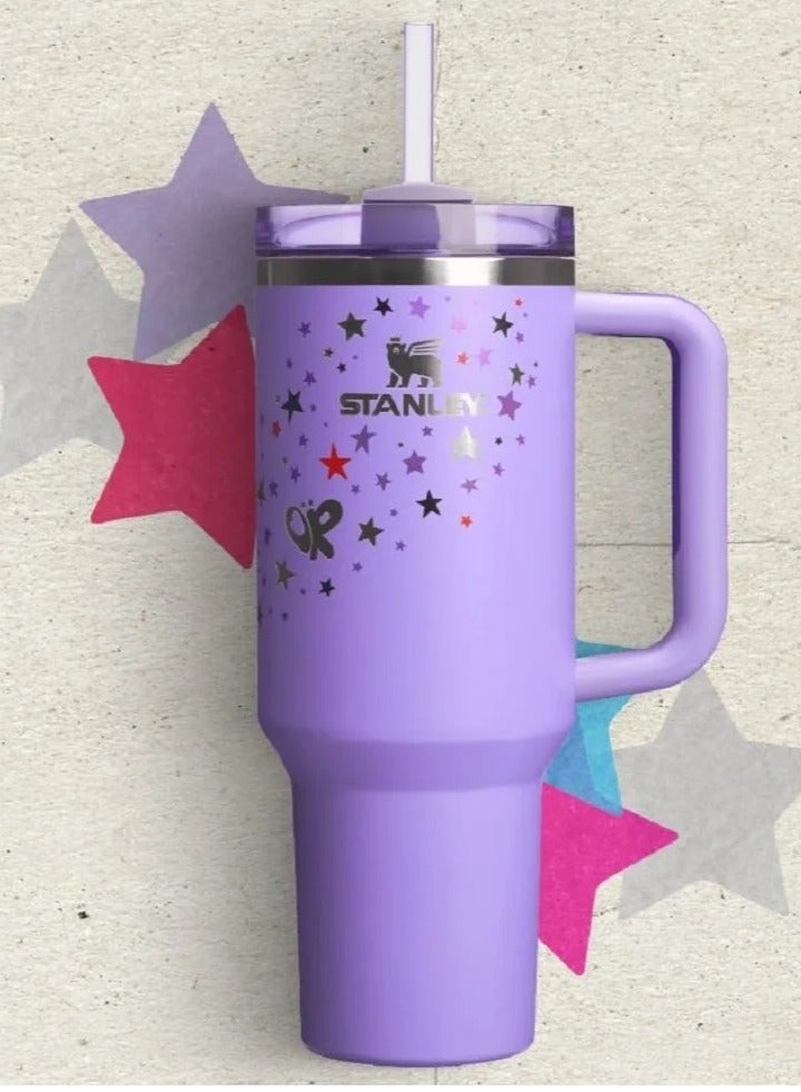 Olivia Rodrigo X Limited Edition Stanley Cup 400z Quencher H2.0 Flowstate Tumbler – SS Vacuum Insulated Cup with Reusable Lid and Straw for Water, lced Tea, Coffee & Smoothies - Perfect Gift ldea