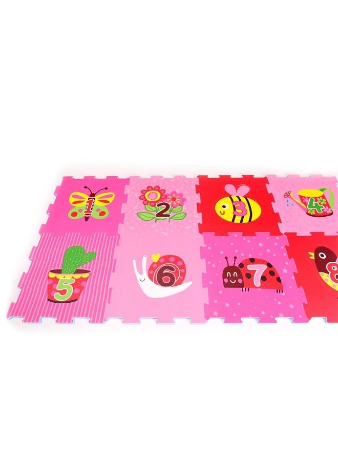 Lovely Garden Rubber EVA Foam Puzzle Play mat Floor. 9 Interlocking playmat Tiles (Tile:12X12 Inch/9 Sq.feet Coverage). Ideal: Crawling Baby, Infant, Classroom, Toddler, Kids, Gym Workout time