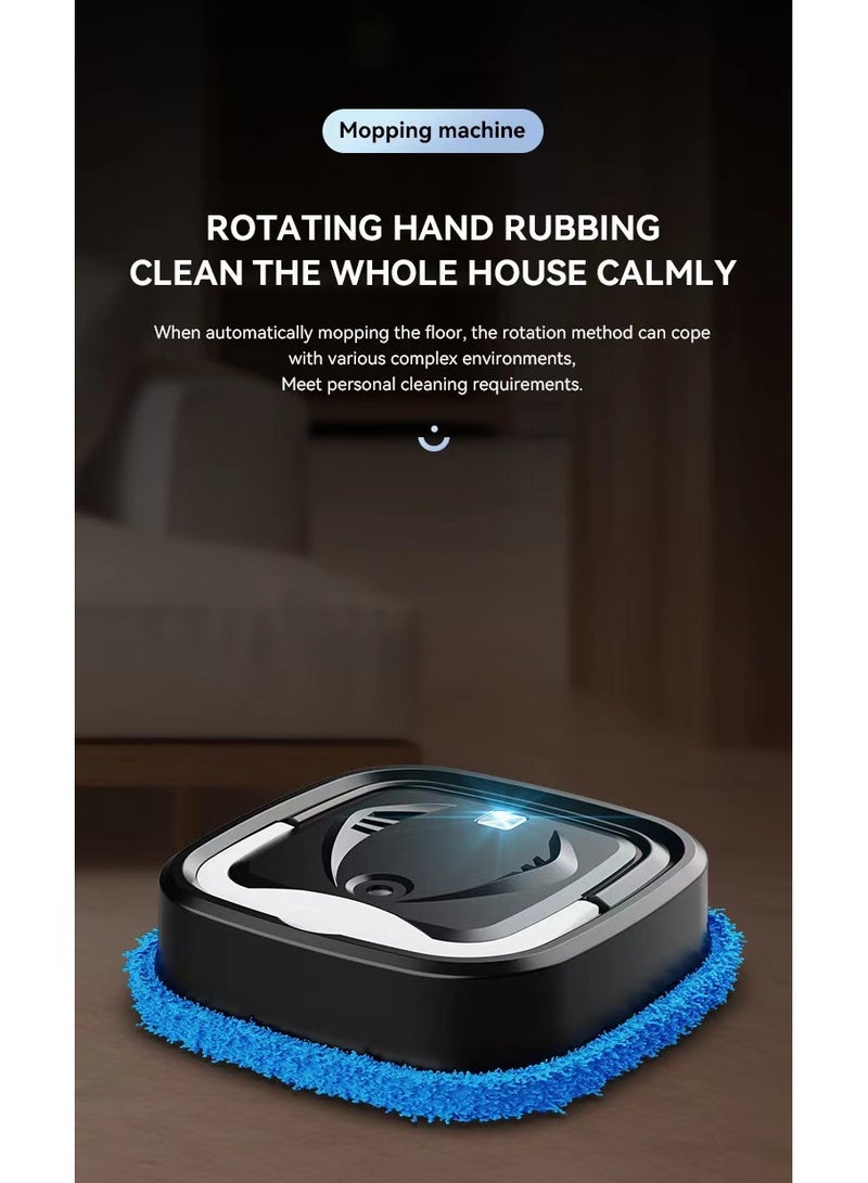 Dry and wet dual robot automatic charging, cleaning, and humidification mop black