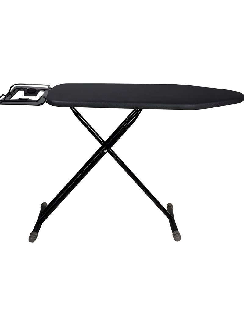 Ironing Board with Heat Resistant Cover and Thicken Felt Pad, Adjustable Height ironing board, Ironing Board with Heavy Sturdy Legs (Black)