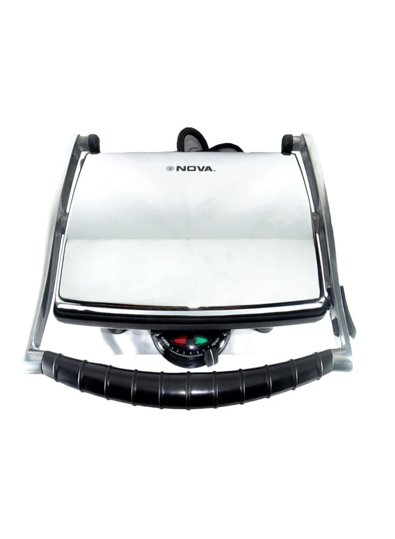 Nova NT 233 HDG 750-Watt 4-Slice Grill Sandwich Maker (Black/Grey)