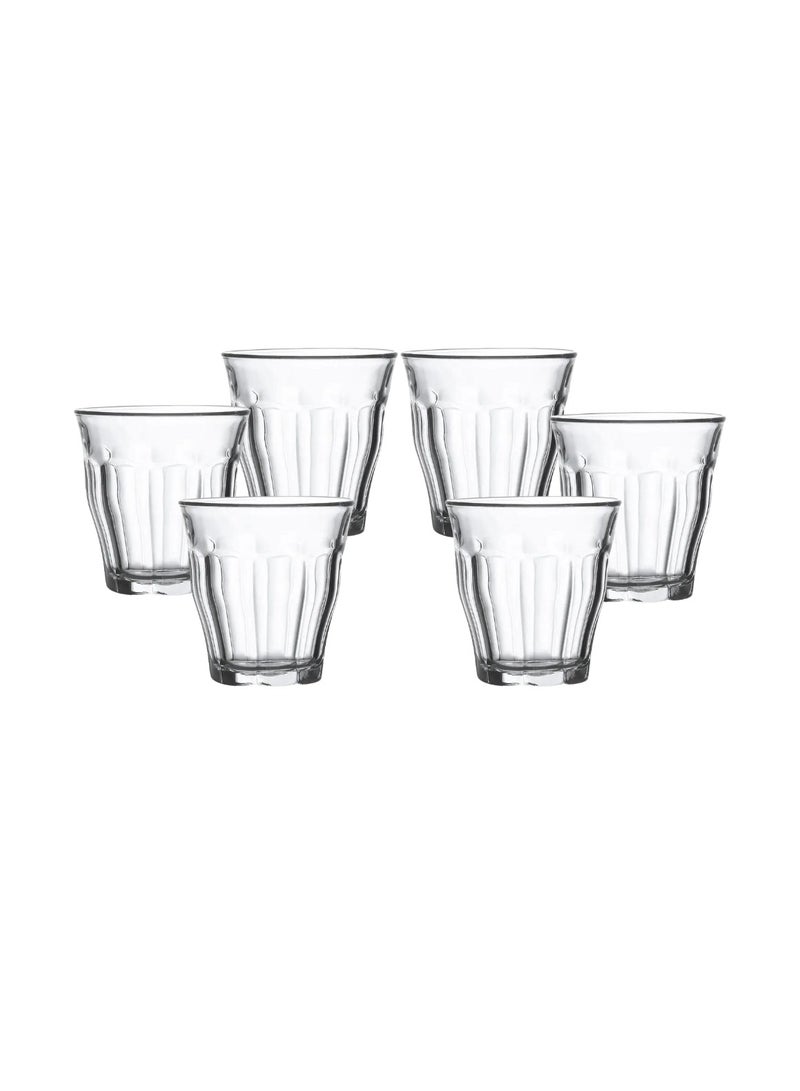 Liying Piccolo Coffee Cups Set of 6 Clear Glass Cups 160ml for Coffee/Milk Insulated Shot Glasses Regular Espresso Accessories for CoffeeShop, Home, Kitchen and bar