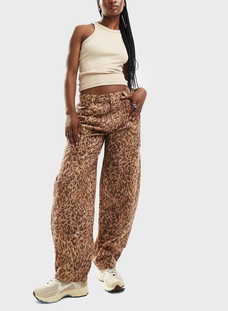 Printed High Waist Pants