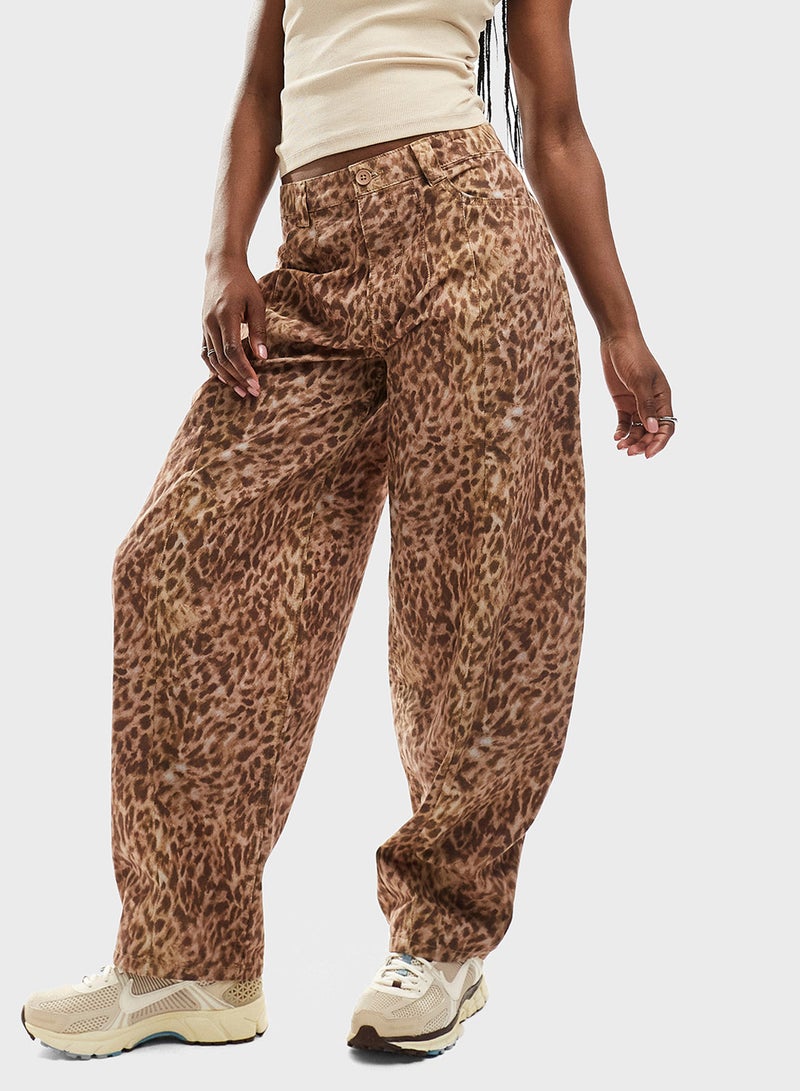 Printed High Waist Pants