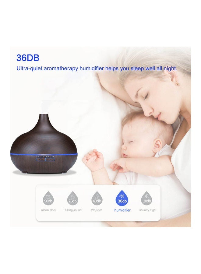 Aromatherapy Diffuser and Cool Mist Humidifier Dark Brown