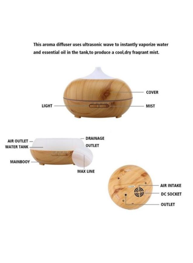 Wood Aroma Humidifier Light Brown