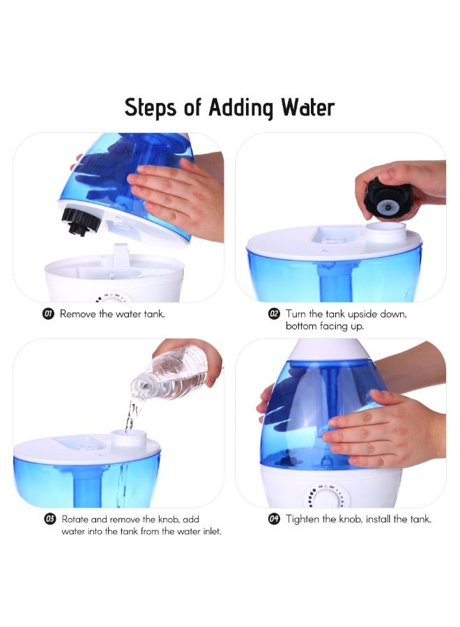 Cool Mist Humidifier Blue/White 27cm