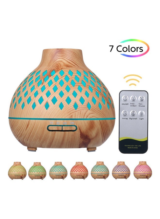 Ultrasonic Colour Changing Air Humidifier With Remote Control 12W Brown