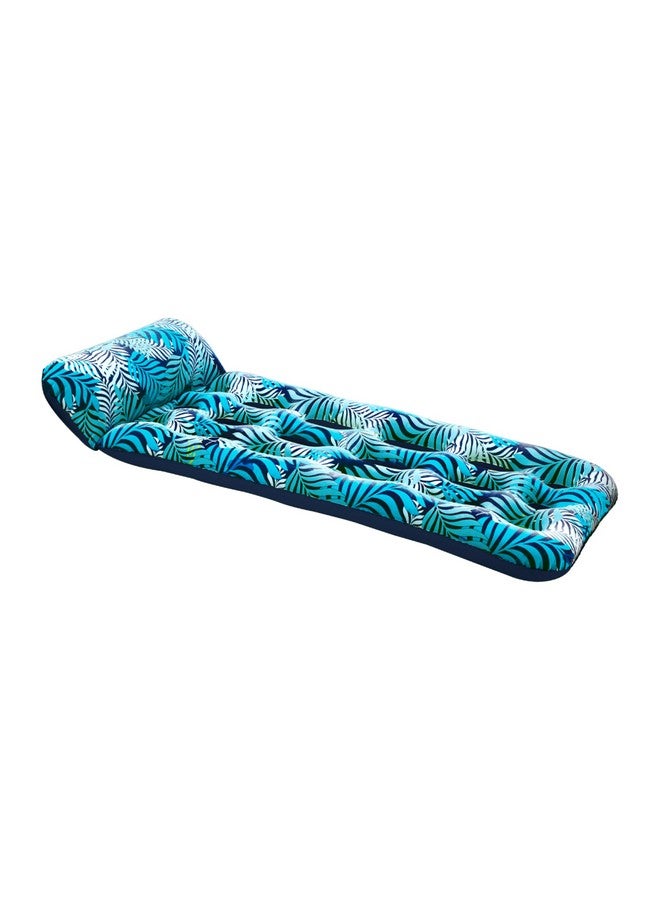 Aqua Contour Cooling Pool Float Lounge 18 Pocket Inflatable Pool Floats For Adults Blue Ferns