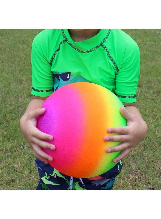 8.5 Inch Playground Balls Red, Blue, Green, Yellow and Rainbow!