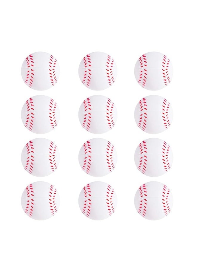 Super Z Outlet Mini Foam Sports Balls 12 Pack for Kids Adults Mini Baseball Football Basketball Soccer Stress Bulk Toy Game Party Decoration Relaxable (Baseball)