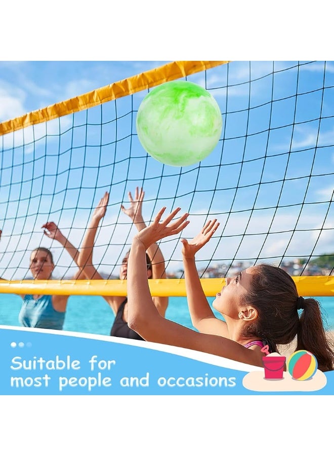 3 otters 6PCS Bouncy Balls for Kids, Marbleized Bouncy Balls with Pump Inflatable Sensory Balls Kickball Dodge Ball for Kids Adult Summer Beach Outdoor Game