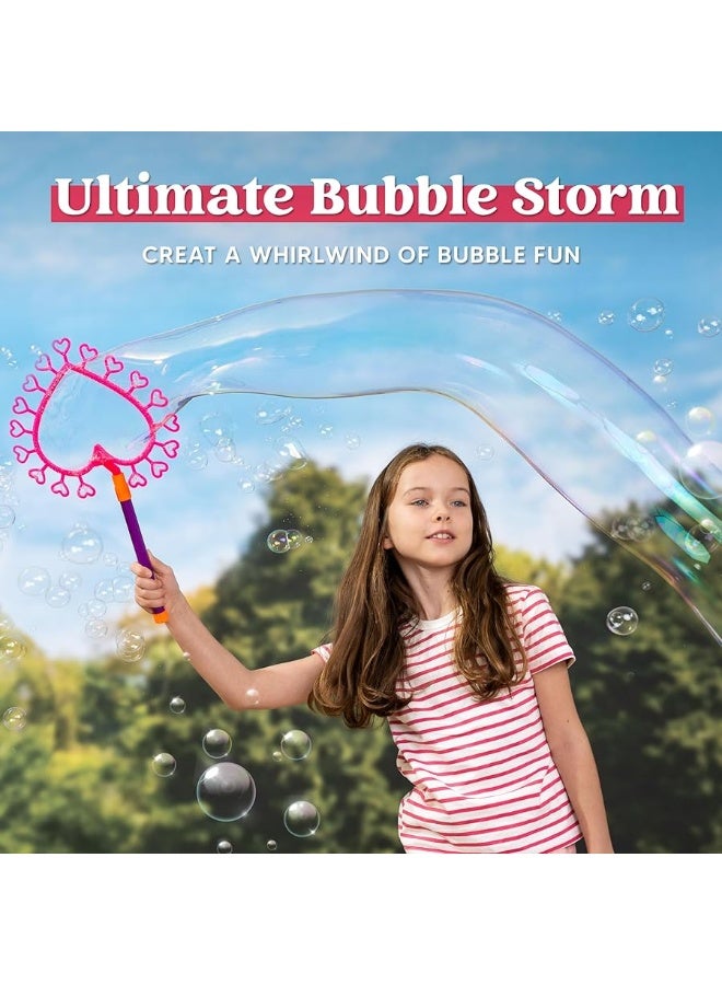 JOYIN Big Bubble Wands Set, Giant Bubble Wand Toys with Tray Bulk, Large Bubble Maker for Kids Adults, Summer Toys, Birthday Party Favors, Outdoor Activities, Easter Basket Stuffers
