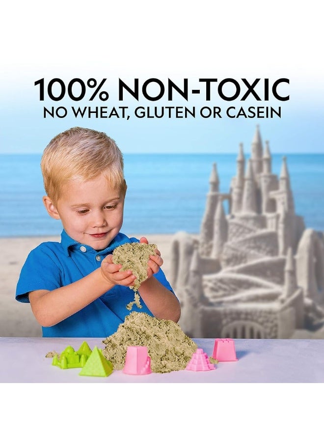 NATIONAL GEOGRAPHIC Play Sand - 12 Lbs. of Natural Sand with Castle Molds - A Fun Sensory Activity