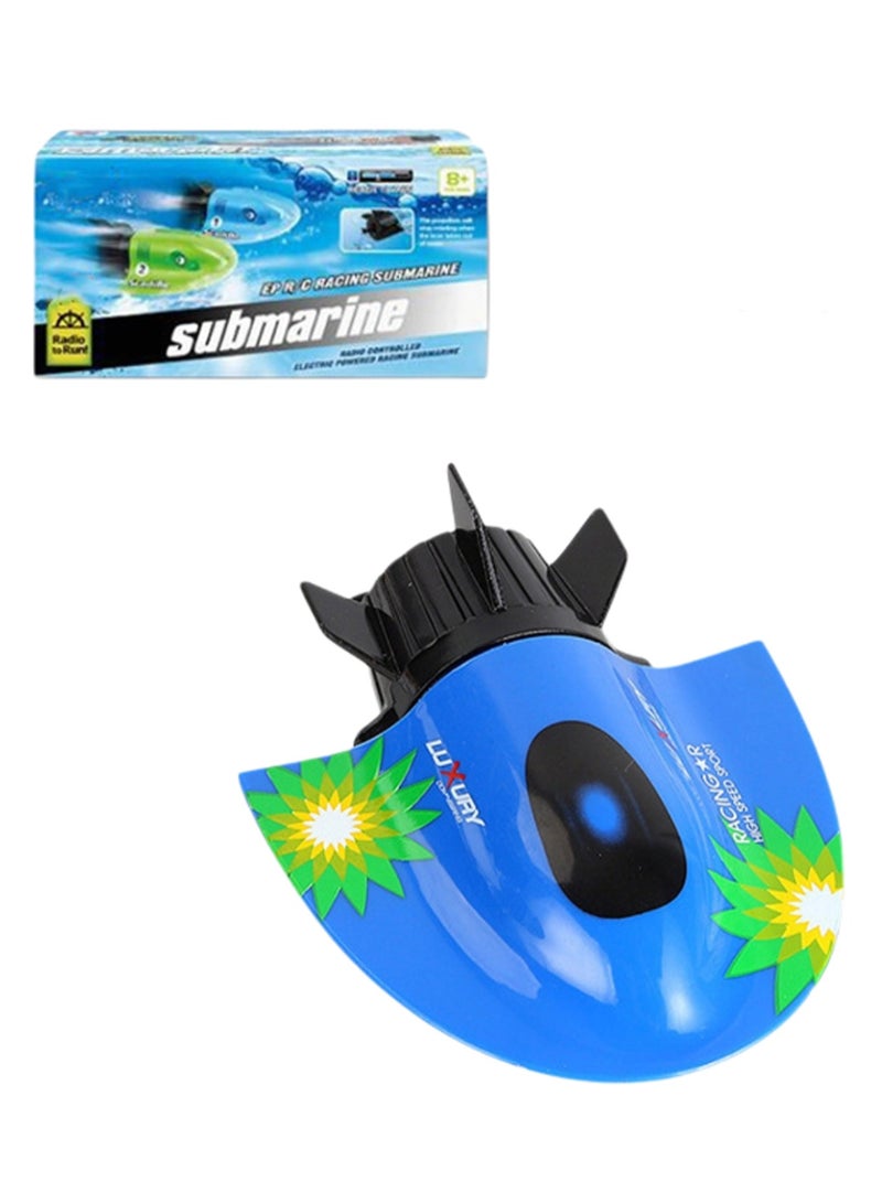 Blue Four-Way Mini Sightseeing Submarine Simulation Remote Control Water Toy Model Toy Suitable For Swimming Children'S Swimming Pool Bathtub Electric Toy