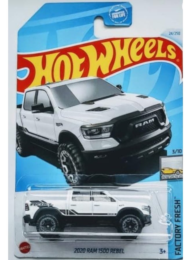 Hot Wheels 2020 Ram 1500 Rebel, Factory Fresh 3/10 White