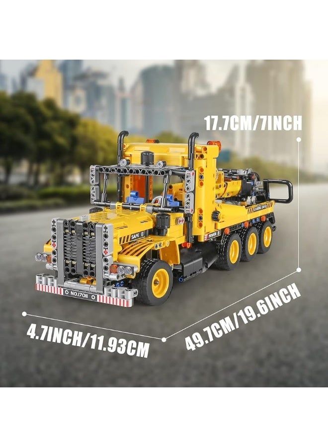 Mould King 17011 Heavy-Duty Tow Truck Building Toy Set, Technology MOC Road Trailers Building Gift Toys for Kids Age 8+ (1,250 Pieces)