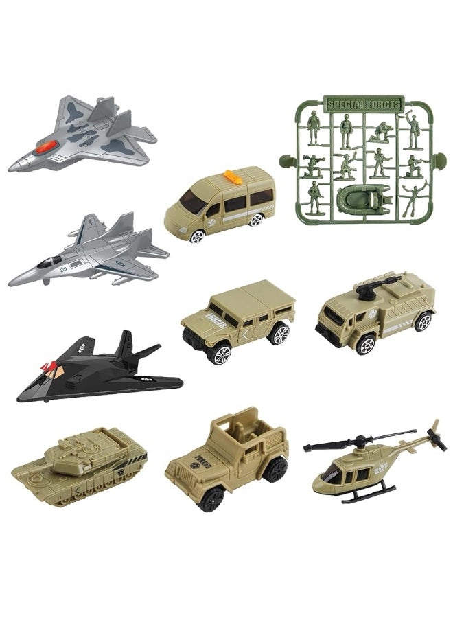 deAO Aircraft Carrier Toy Army Men with Scale Model Warplanes Warships Military Vehicles Battleship Planes Helicopter Trucks Tank Toys for Kids Boys Girls 28 Inches