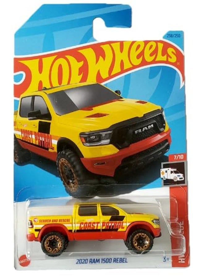 Hot Wheels 2020 Ram 1500 Rebel, HW Rescue 7/10 (Treasure Hunt)