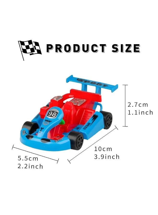 PROLOSO Pull Back Go Kart Friction Powered Racing Cars Kids Birthday Party Favors Goodie Bag Fillers Class Prizes Little Wind Up Vehicle Toys in Bulk 12PCS