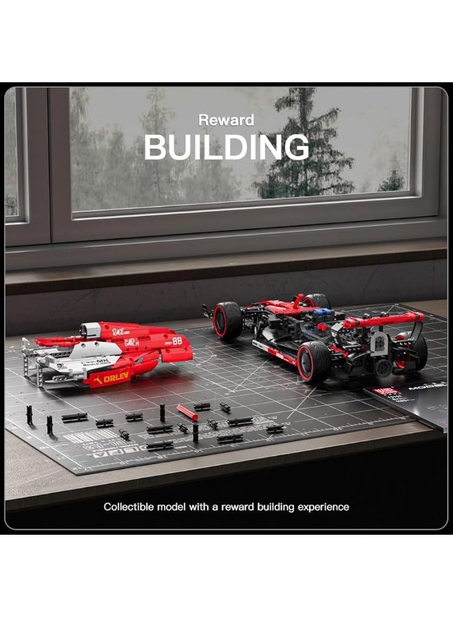 Mould King Alfa Romeo F1 Cars Speed Racing RC Cars Building Toys, Remote Control Car Building Blocks Kit, Model Car Kits 13151 Car Model, Collectible Model Cars for Kids 8+ and Adults(1185PCS)