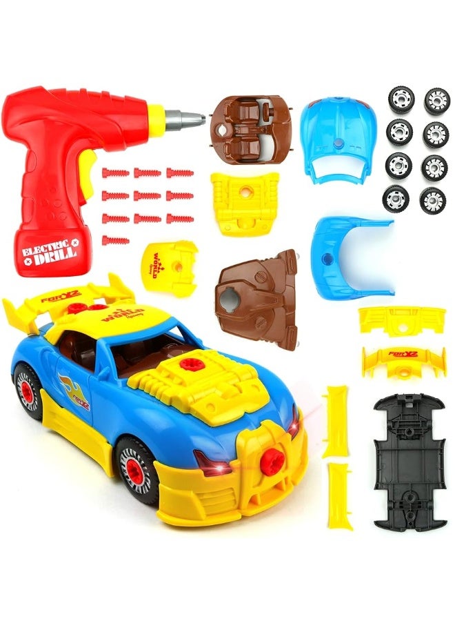 Big Mo's Toys Build Your Own Race Car - STEM Toy Racing Car for Kids Gift,1XBuildable Car Set