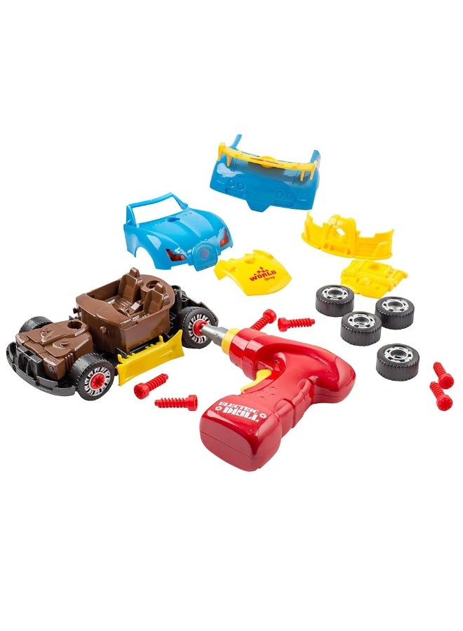 Big Mo's Toys Build Your Own Race Car - STEM Toy Racing Car for Kids Gift,1XBuildable Car Set