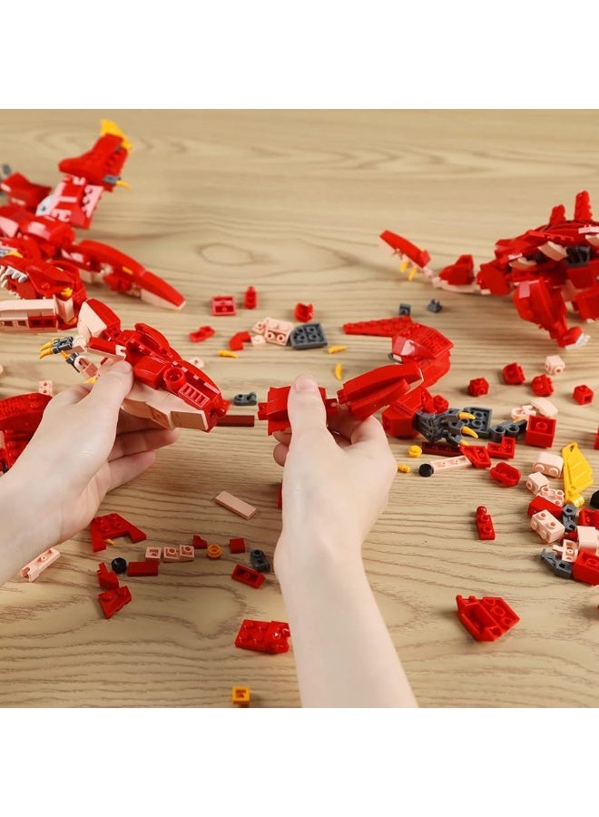 STEM 3 in1 Dinosaurs Building Kits 287PCS, Toys for Kids Age 6-10 Year Old, Educational Building Sets Best Gifts for Boy 6-10