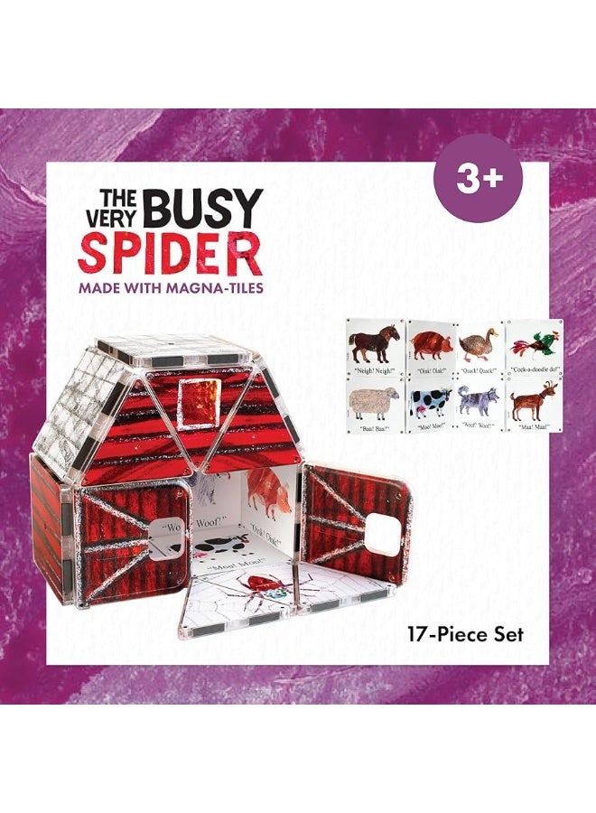 CreateOn MagnaTiles The Very Busy Spider Eric Carle The Very Hungry Caterpillar Set Kids Building Toys from Eric Carle Books for Kids Educational MagnetTiles Toys for Ages 3 17 Pieces