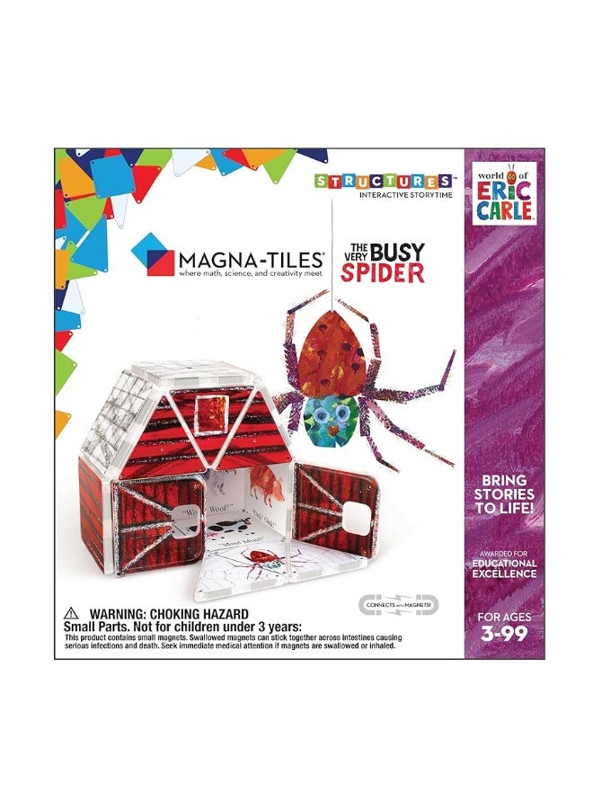 CreateOn MagnaTiles The Very Busy Spider Eric Carle The Very Hungry Caterpillar Set Kids Building Toys from Eric Carle Books for Kids Educational MagnetTiles Toys for Ages 3 17 Pieces