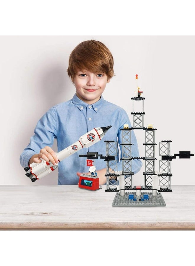 BRICK STORY Rocket Launch Center Space Explorer Building Kit Space Shuttle Adventure Building Sets for Kids 6-12 Years Old City Space Discovery Rocket Spaceship STEM Aerospace Toys (309PCS)