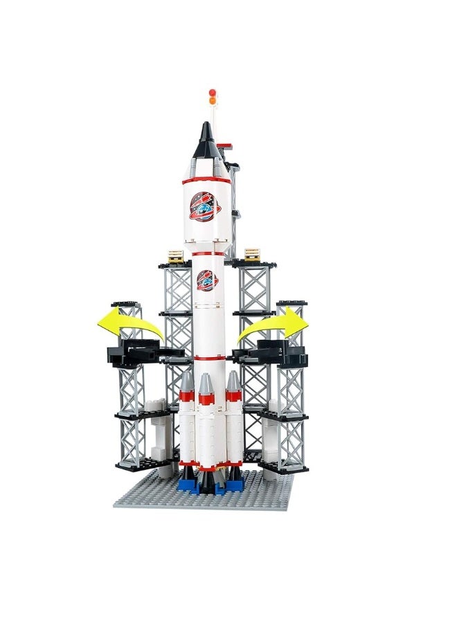 BRICK STORY Rocket Launch Center Space Explorer Building Kit Space Shuttle Adventure Building Sets for Kids 6-12 Years Old City Space Discovery Rocket Spaceship STEM Aerospace Toys (309PCS)