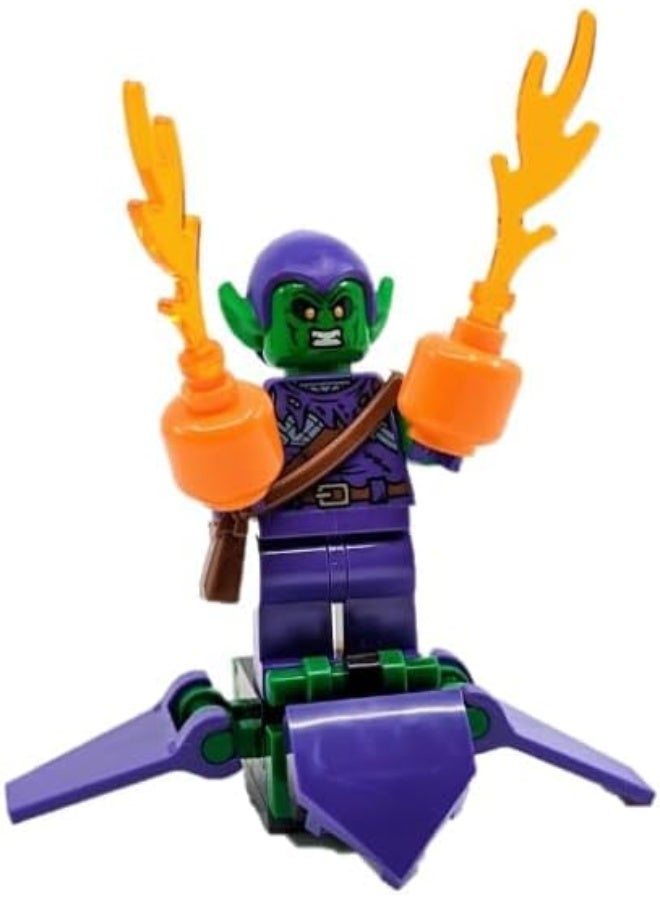 LEGO Marvel Superheroes: Green Goblin Minifigure with Glider and Pumpkin Bombs