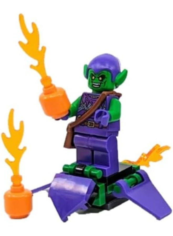 LEGO Marvel Superheroes: Green Goblin Minifigure with Glider and Pumpkin Bombs