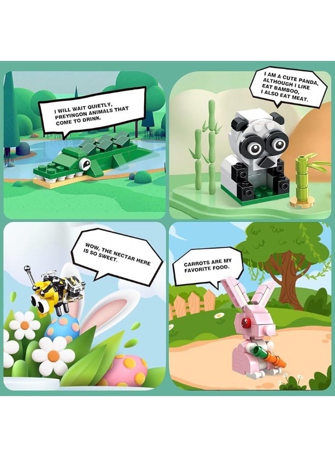 HOGOKIDS Party Favors for Kids - 12 Pack Animals Building Blocks Toy for Easter Gifts Goodie Bags Classroom Prizes Stocking Stuffers Building Set Valentines Day Birthday Gift for Boy Girl Ages 6-12+