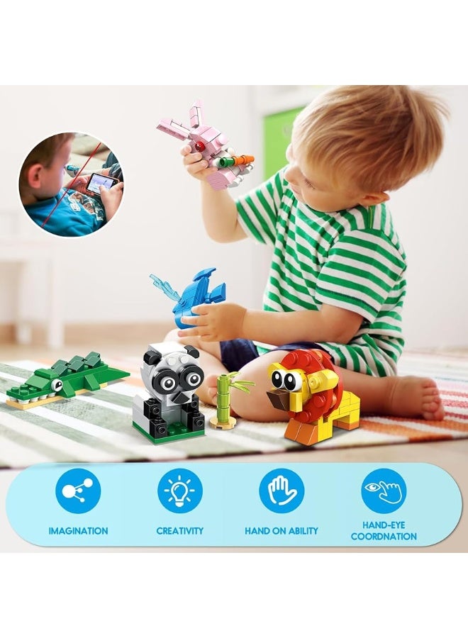 HOGOKIDS Party Favors for Kids - 12 Pack Animals Building Blocks Toy for Easter Gifts Goodie Bags Classroom Prizes Stocking Stuffers Building Set Valentines Day Birthday Gift for Boy Girl Ages 6-12+
