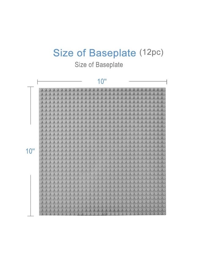 Lekebaby Classic Baseplates Building Base Plates for Building Bricks 100% Compatible with Major Brands-Baseplates 10