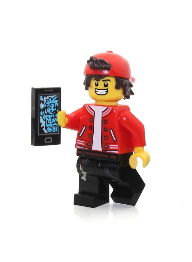 LEGO Hidden Side Minifigure  Jack Davids Red Jacket Backwards Cap and Dual Faces with Ghost Smartphone 70437