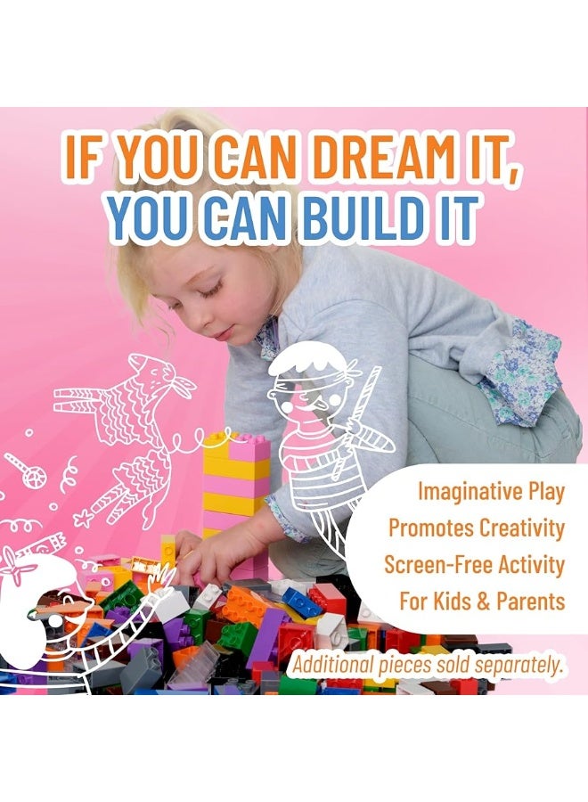 Strictly Briks Toy Large Building Blocks for Kids and Toddlers, Big Bricks Set for Ages 3 and Up, 100% Compatible with All Major Brands, Blue, Green, Red, and Yellow, 108 Pieces